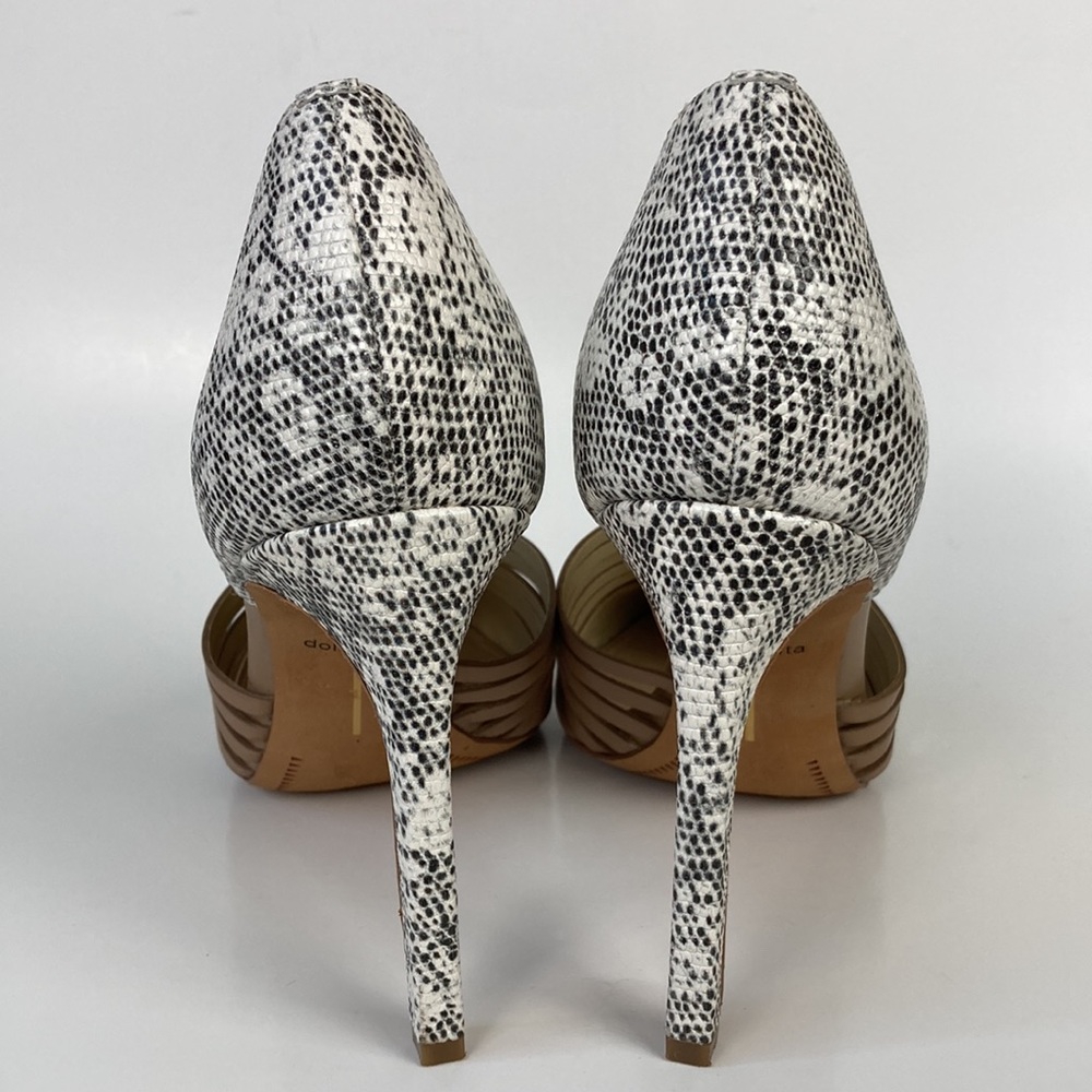 Dolce Vita Tan & Snakeskin Point Toe Stiletto - Picture 5 of 13